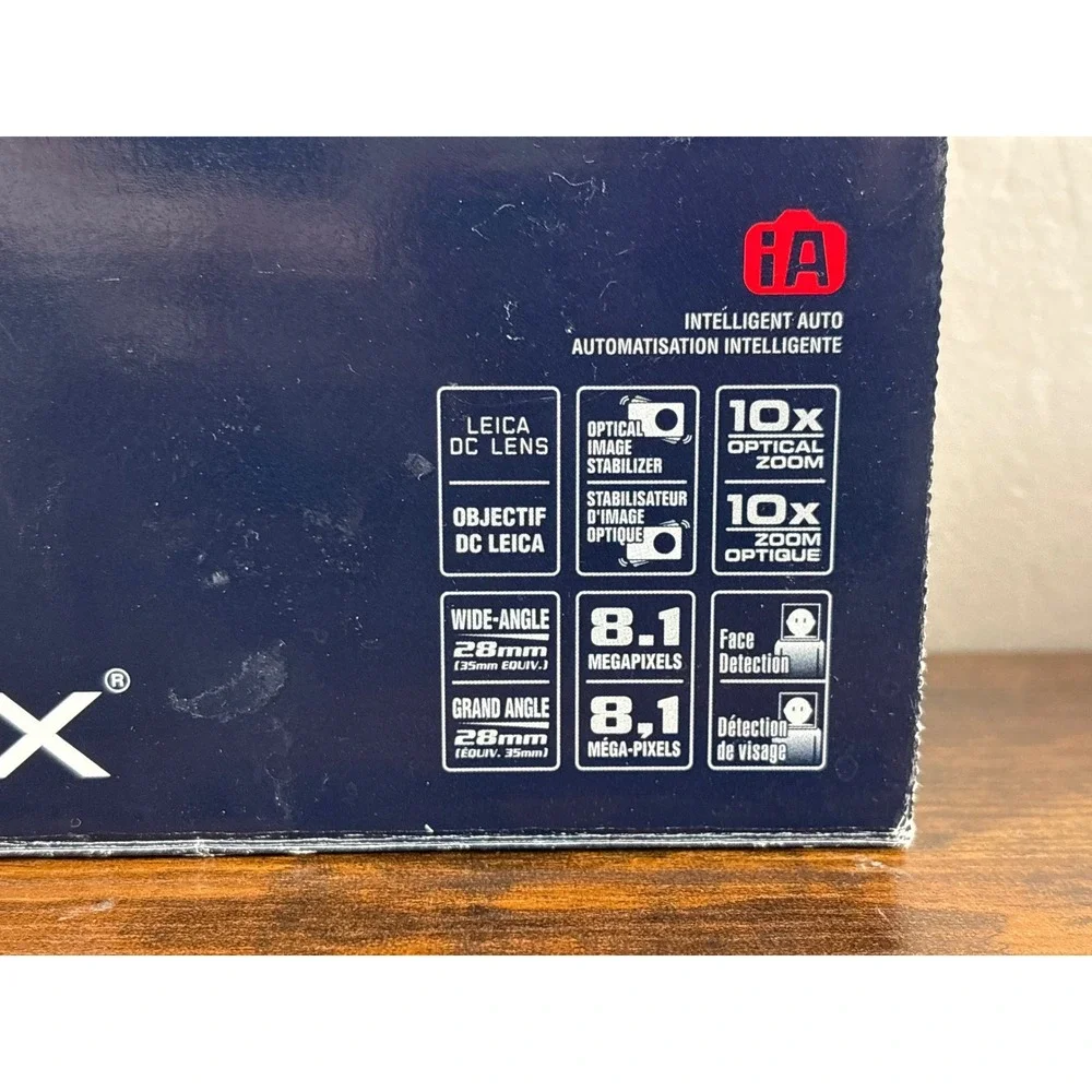Panasonic Lumix DMC-TZ4 Digital Camera Black 8.1MP 10x Zoom Leica Lens